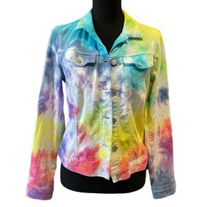 Jessica Simpson Parker jacket tie dye Medium stretch cotton